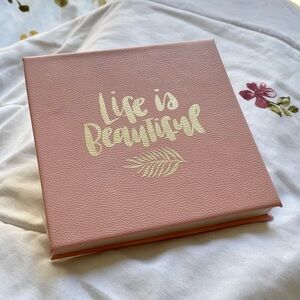 “Life is Beautiful” Writing Journal - 6” x 6”, Pink